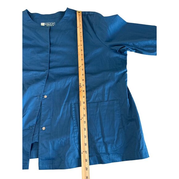 Bring It On Womens Teal Blue Button-Front Jacket 3X Cotton Blend Made In Mexico - Picture 9 of 10
